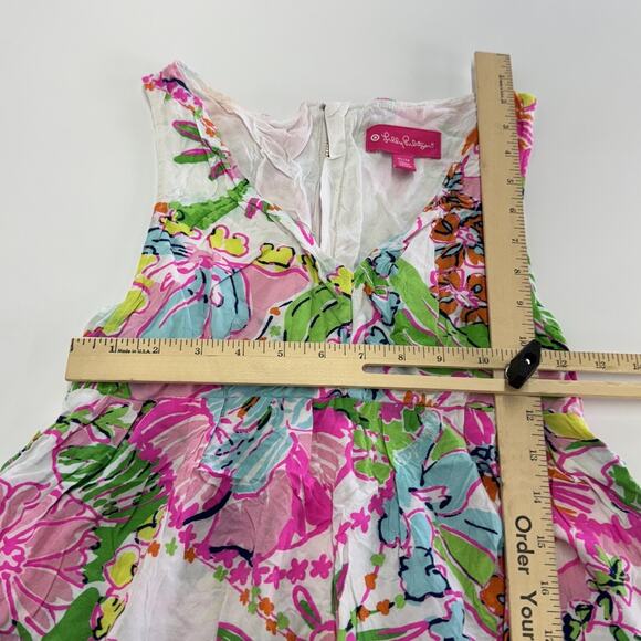 Lilly‎ Pulitzer Top Womens XS Floral Print NOSIE POSIE Sleeveless Summer Casual - Picture 5 of 7